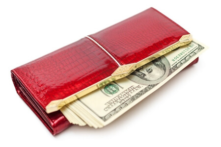 Banknotes and bank cards - feng shui wallet contents