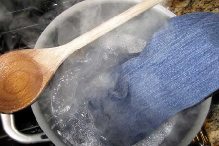 Boiling stain treatment